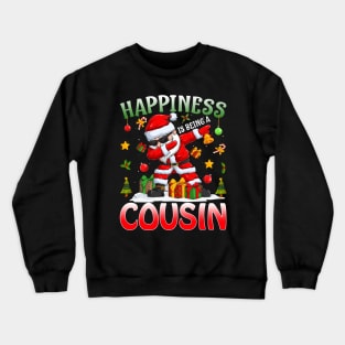 Happiness Is Being A Cousin Santa Christmas Crewneck Sweatshirt